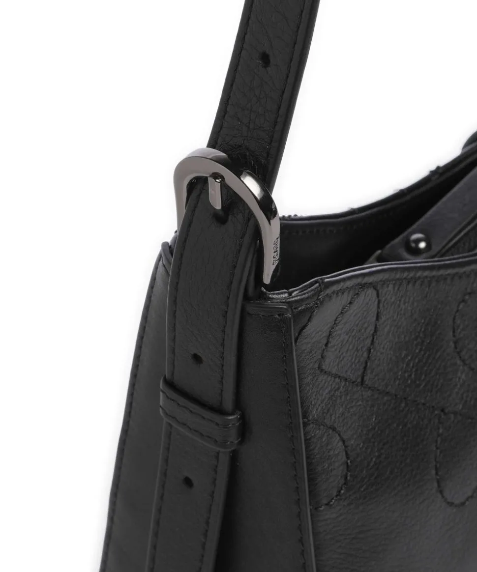 Liberty Schultertasche fein genarbtes Rindsleder schwarz