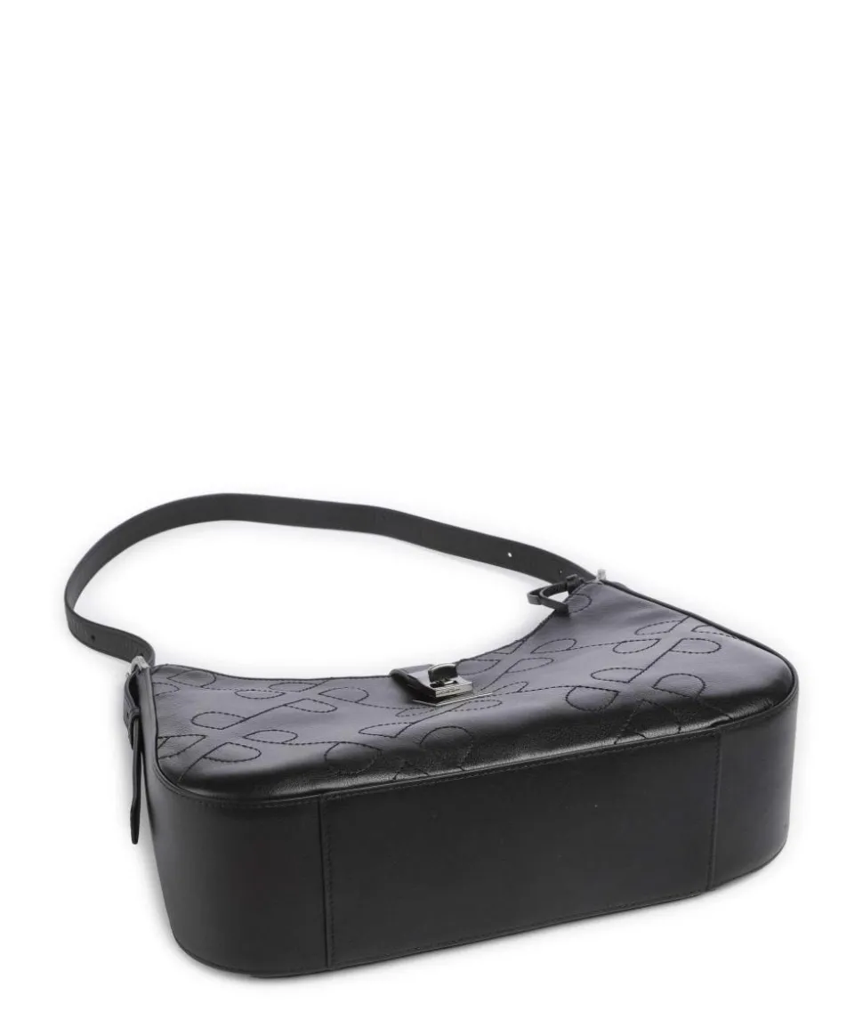 Liberty Schultertasche fein genarbtes Rindsleder schwarz