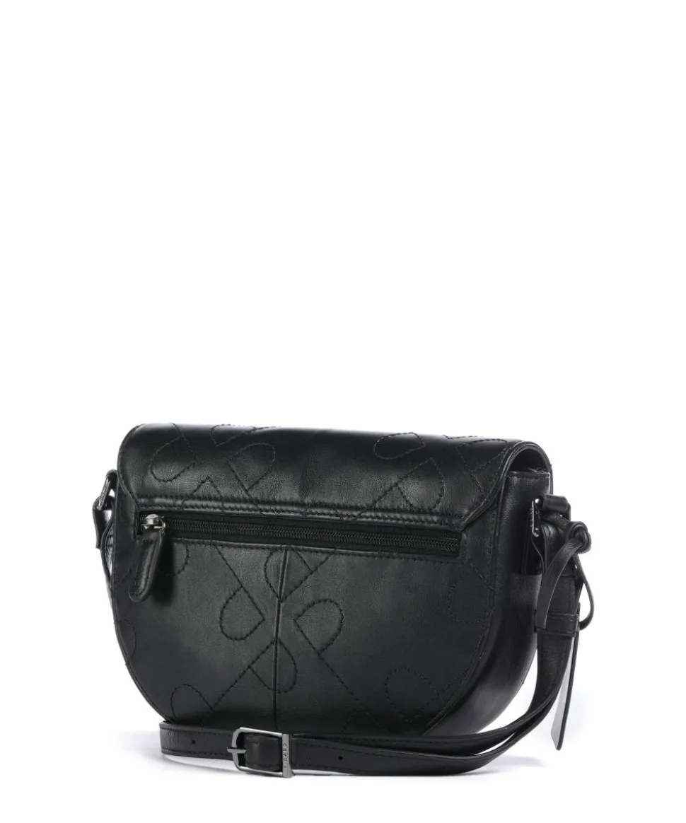 Liberty Umhängetasche fein genarbtes Rindsleder schwarz