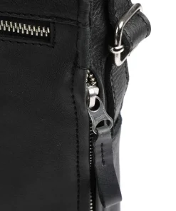 Lift Umhängetasche genarbtes Leder schwarz