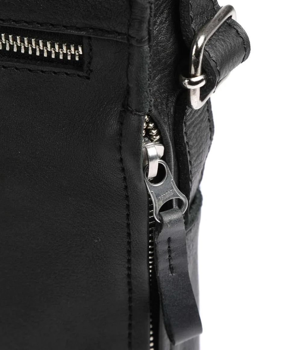 Lift Umhängetasche genarbtes Leder schwarz