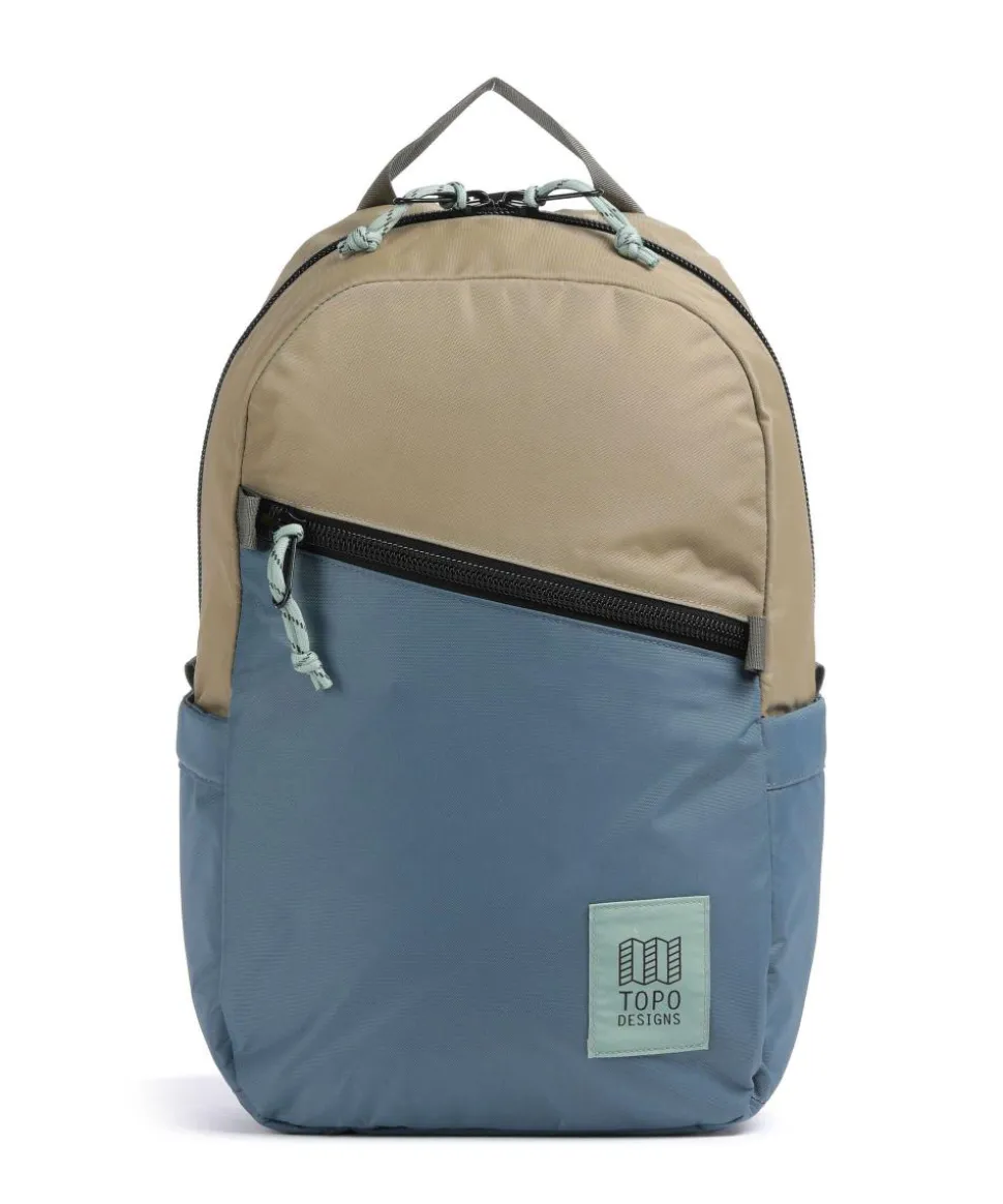Light Rucksack 15″ recyceltes Nylon blau/beige