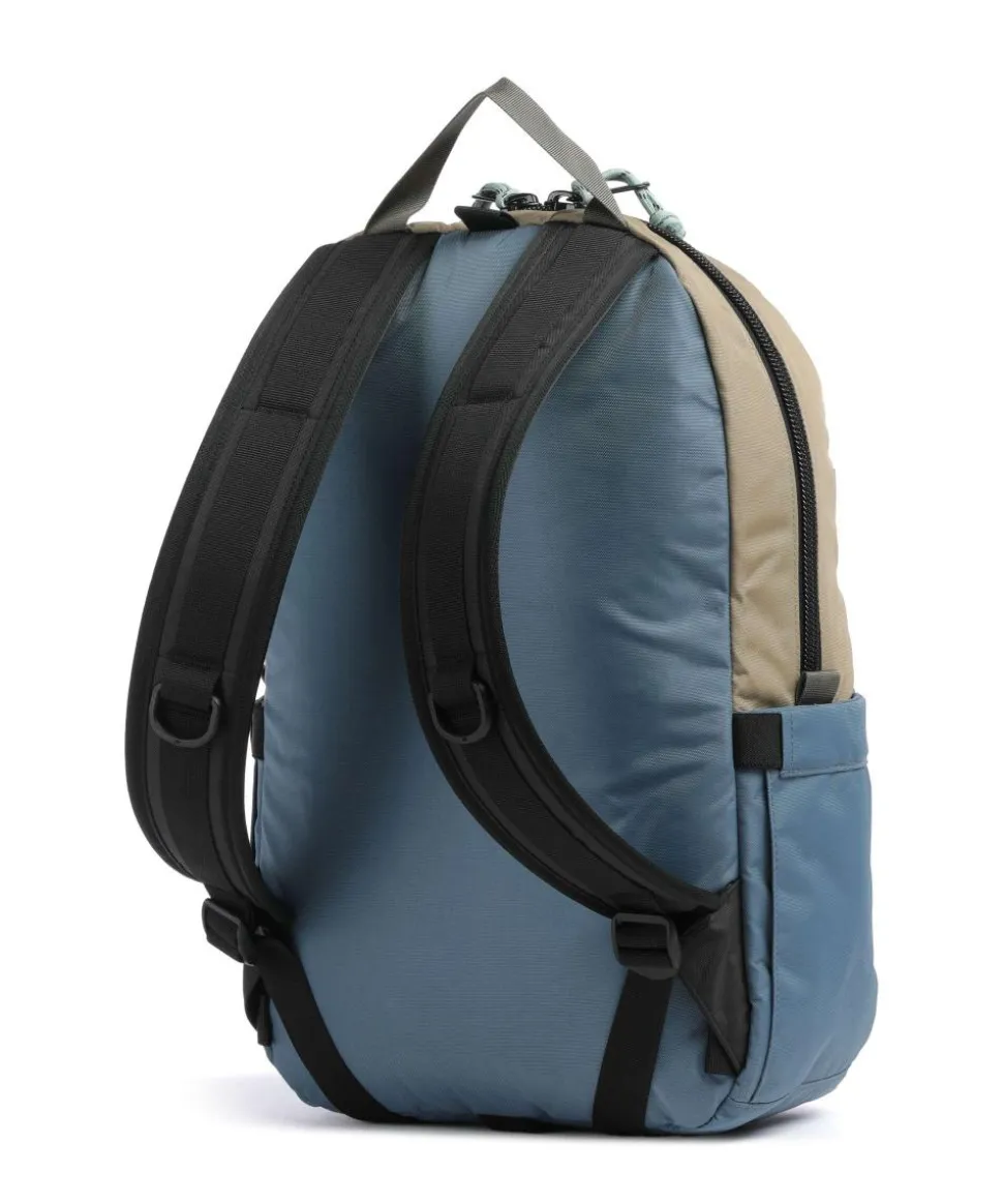 Light Rucksack 15″ recyceltes Nylon blau/beige