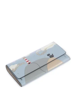 Lightbouse Geldbörse fein genarbtes Rindsleder hellblau