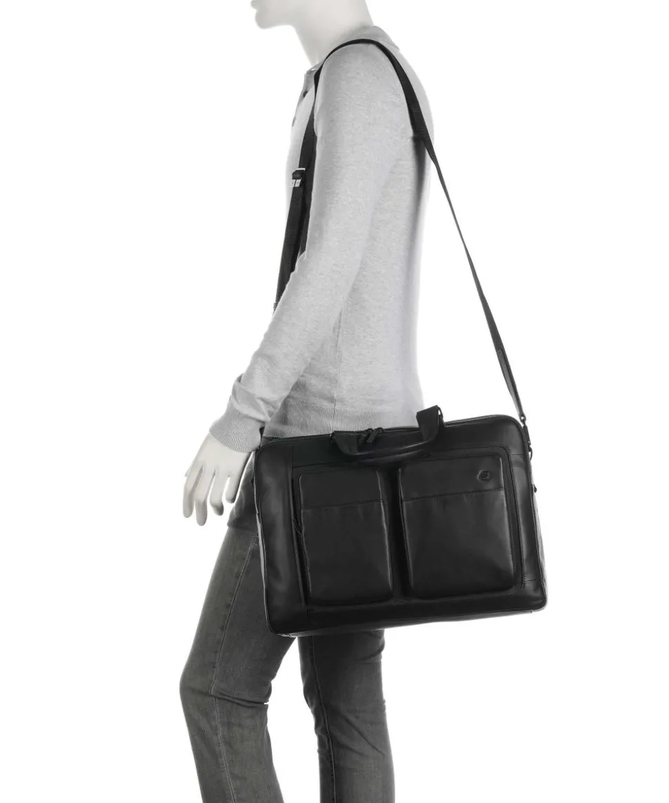 Liko Laptoptasche 15″ fein genarbtes Leder schwarz