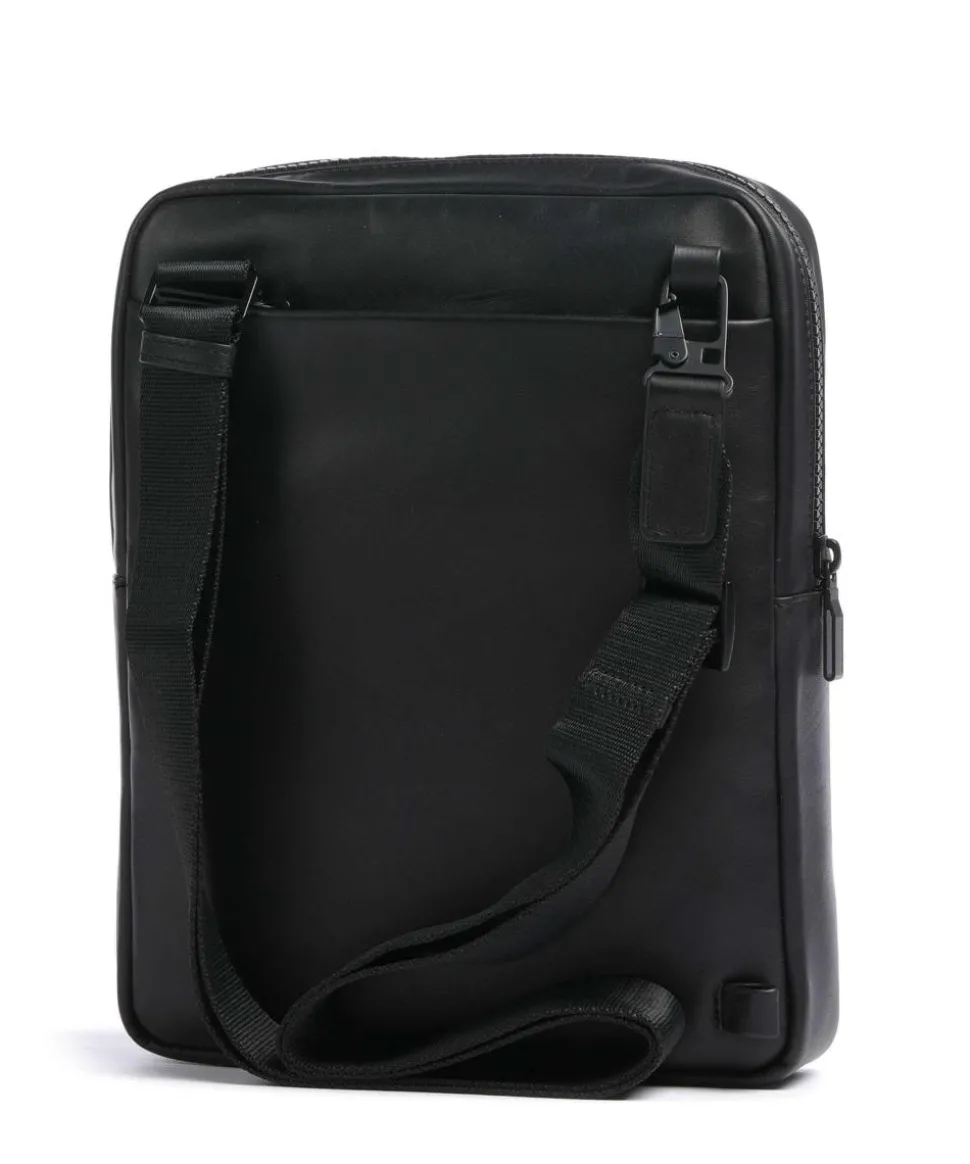 Liko Umhängetasche fein genarbtes Leder schwarz