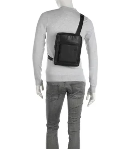 Liko Umhängetasche fein genarbtes Leder schwarz