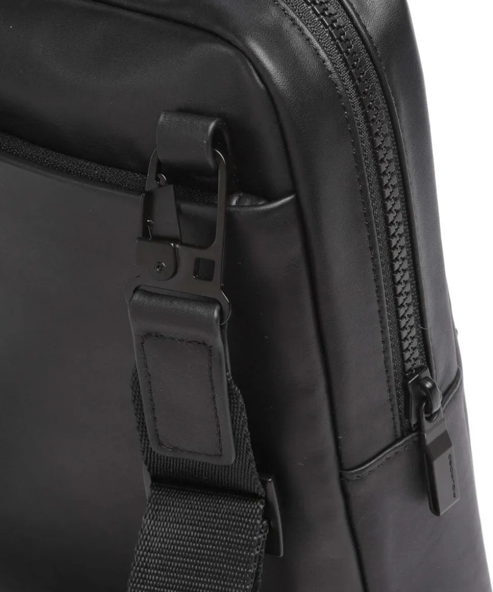 Liko Umhängetasche fein genarbtes Leder schwarz