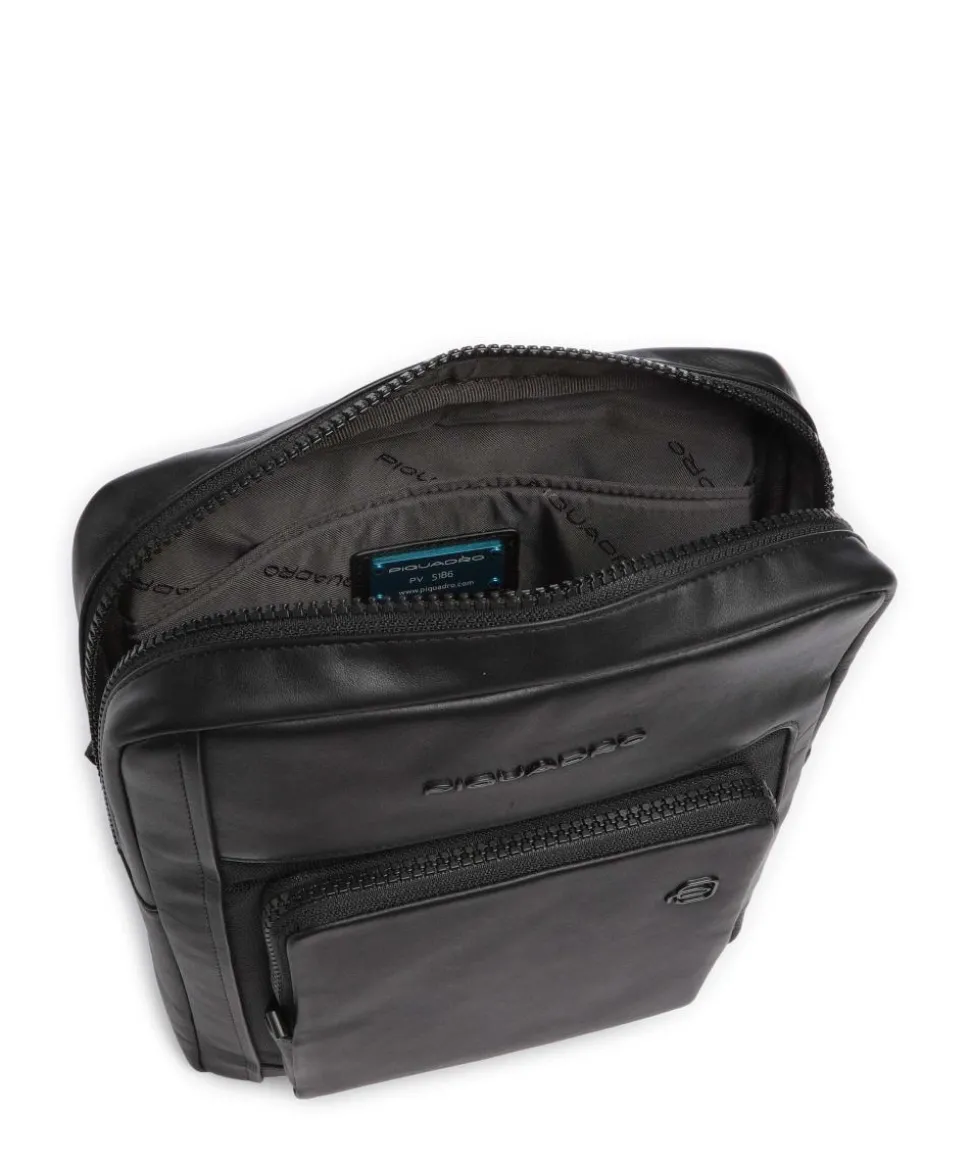 Liko Umhängetasche fein genarbtes Leder schwarz