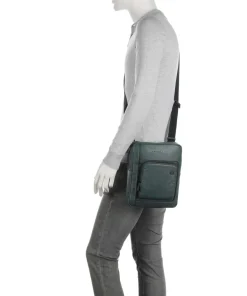 Liko Umhängetasche fein genarbtes Leder dunkelgrün