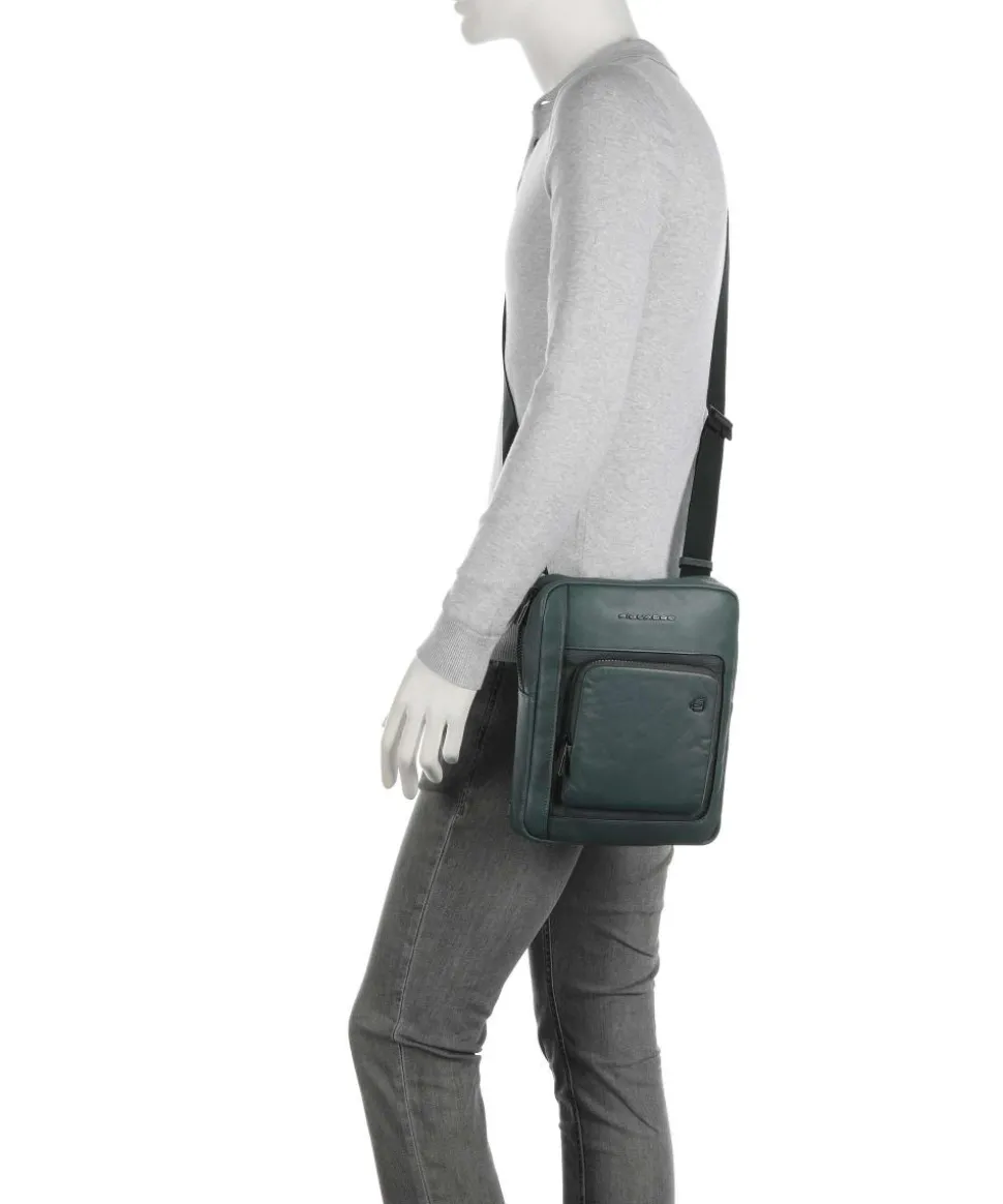 Liko Umhängetasche fein genarbtes Leder dunkelgrün