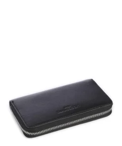 Lila Frieda Sheep Natural RFID Geldbörse Schafsleder schwarz