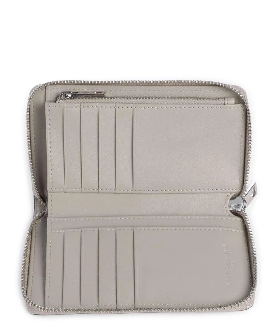 Lila Frieda Sheep Natural RFID Geldbörse Schafsleder beige