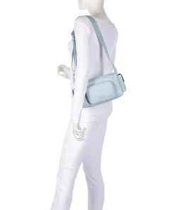 Lila Nylon S Schultertasche Textil hellblau