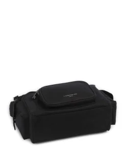 Lila Nylon S Schultertasche Textil schwarz