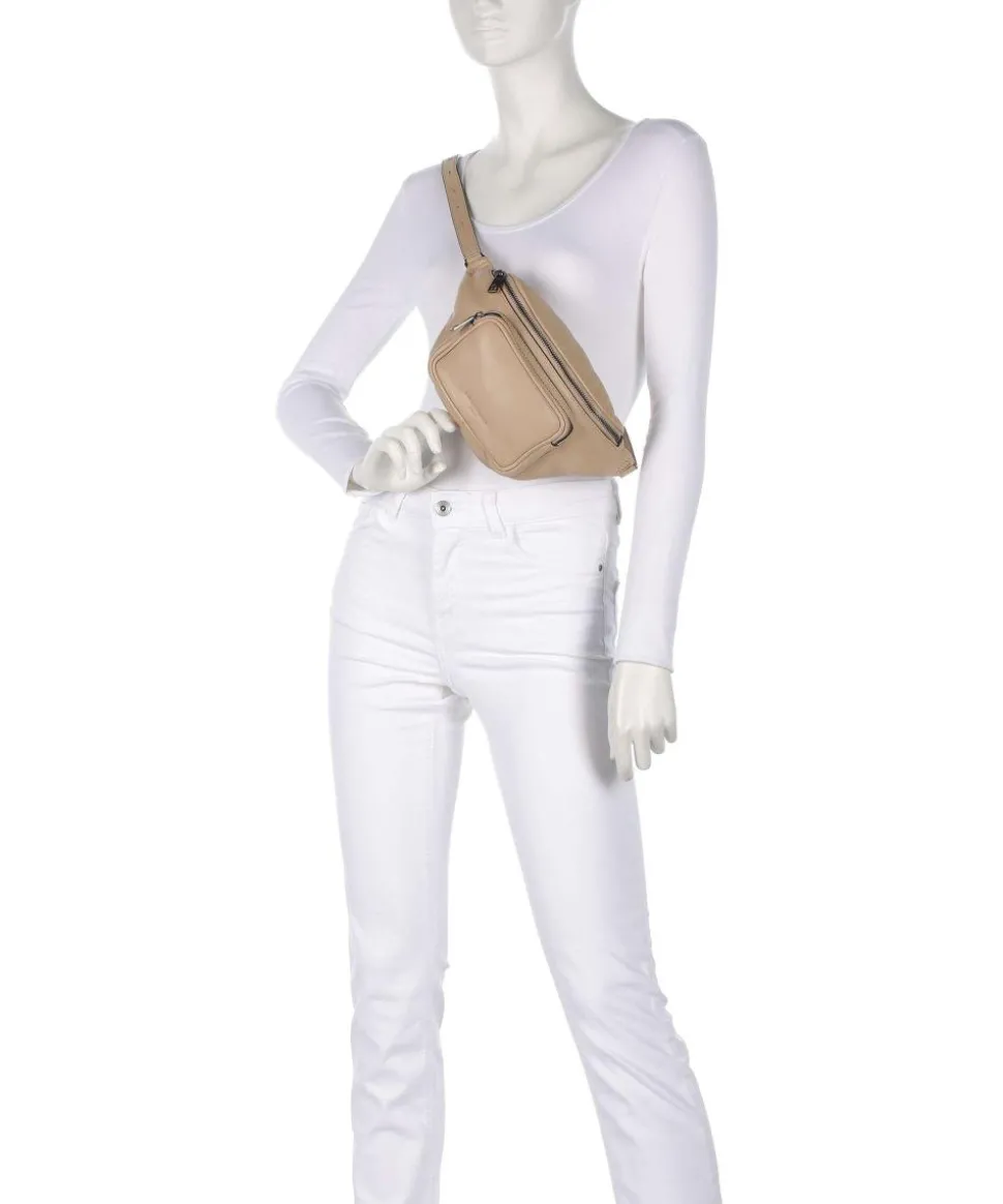 Lila Sheep Natural M Gürteltasche Schafsleder beige