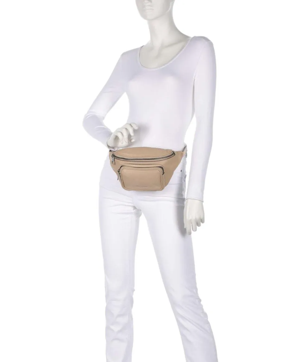 Lila Sheep Natural M Gürteltasche Schafsleder beige