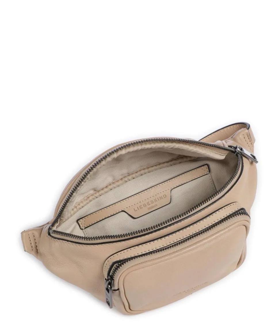 Lila Sheep Natural M Gürteltasche Schafsleder beige