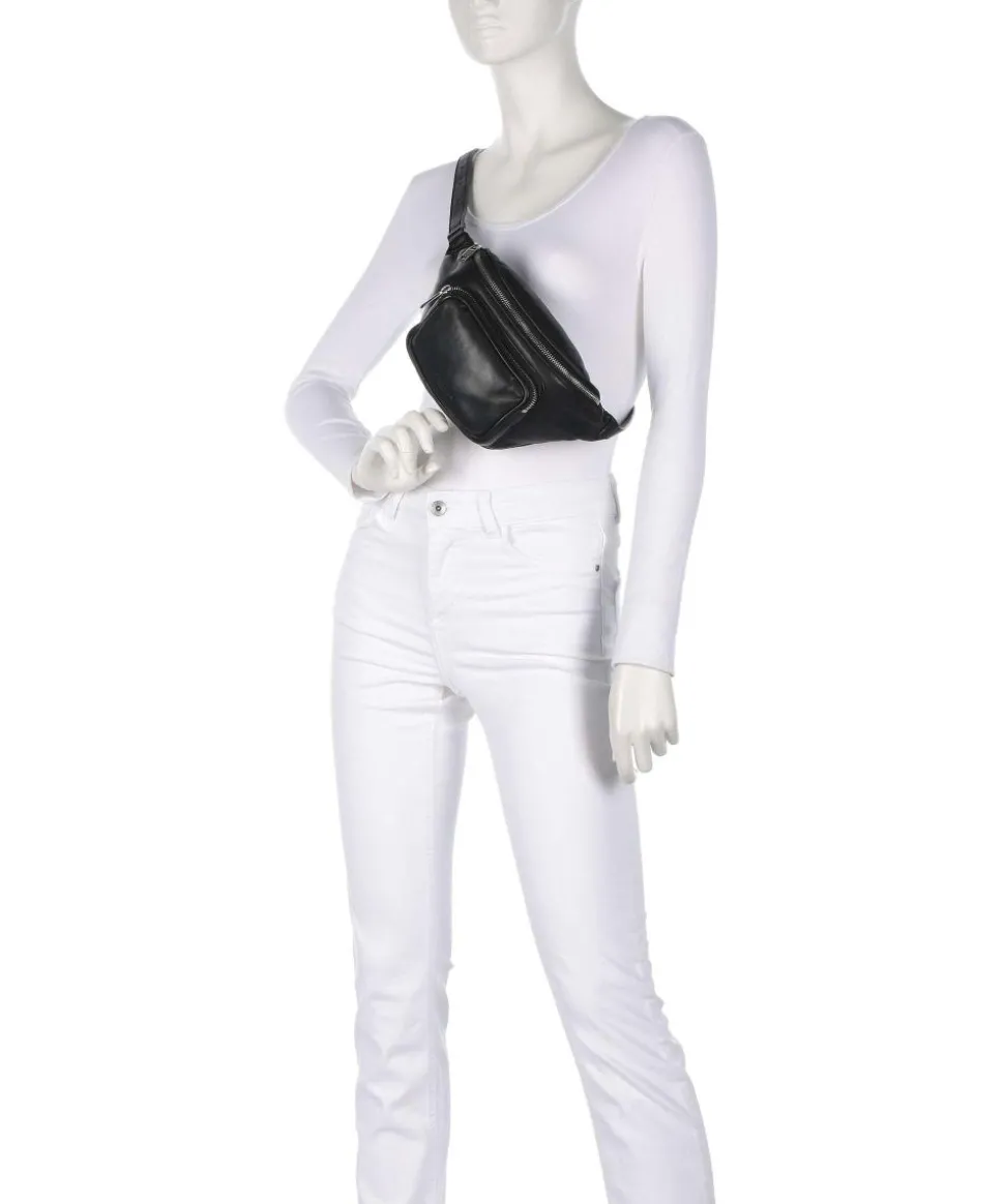 Lila Sheep Natural M Gürteltasche Schafsleder schwarz