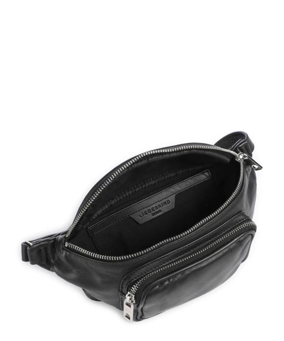 Lila Sheep Natural M Gürteltasche Schafsleder schwarz