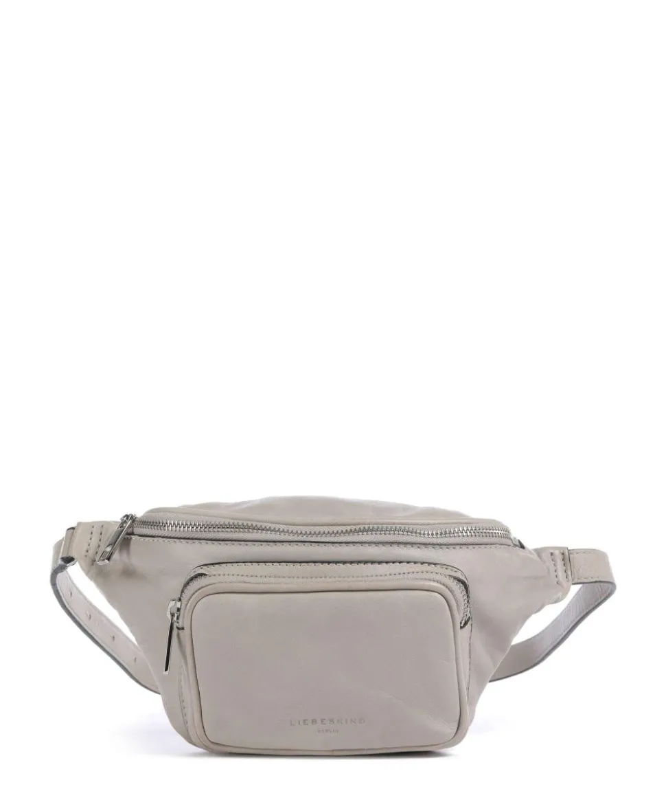 Lila Sheep Natural M Gürteltasche Schafsleder grau