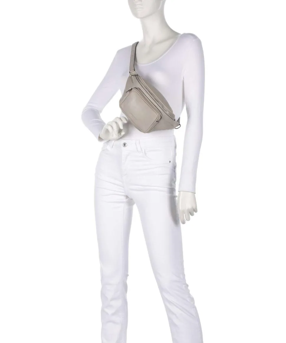 Lila Sheep Natural M Gürteltasche Schafsleder grau