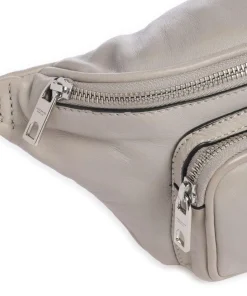 Lila Sheep Natural M Gürteltasche Schafsleder grau