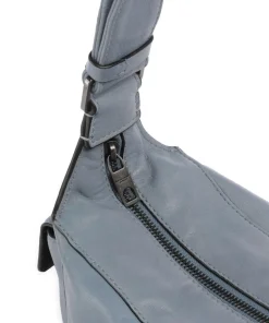 Lila Sheep Natural S Schultertasche Schafsleder blaugrau