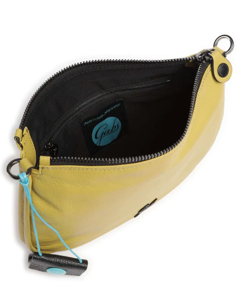 Lilli Schultertasche genarbtes Kalbsleder gelbgrün