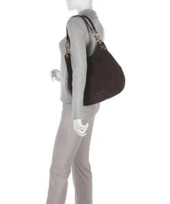 Lillie Beuteltasche aufgerautes Rindsleder dunkelbraun