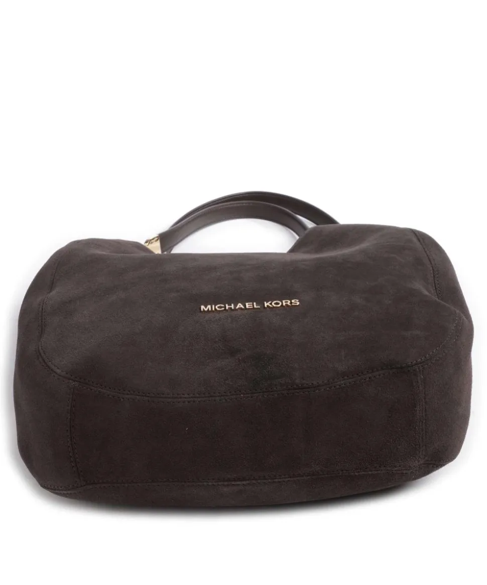 Lillie Beuteltasche aufgerautes Rindsleder dunkelbraun