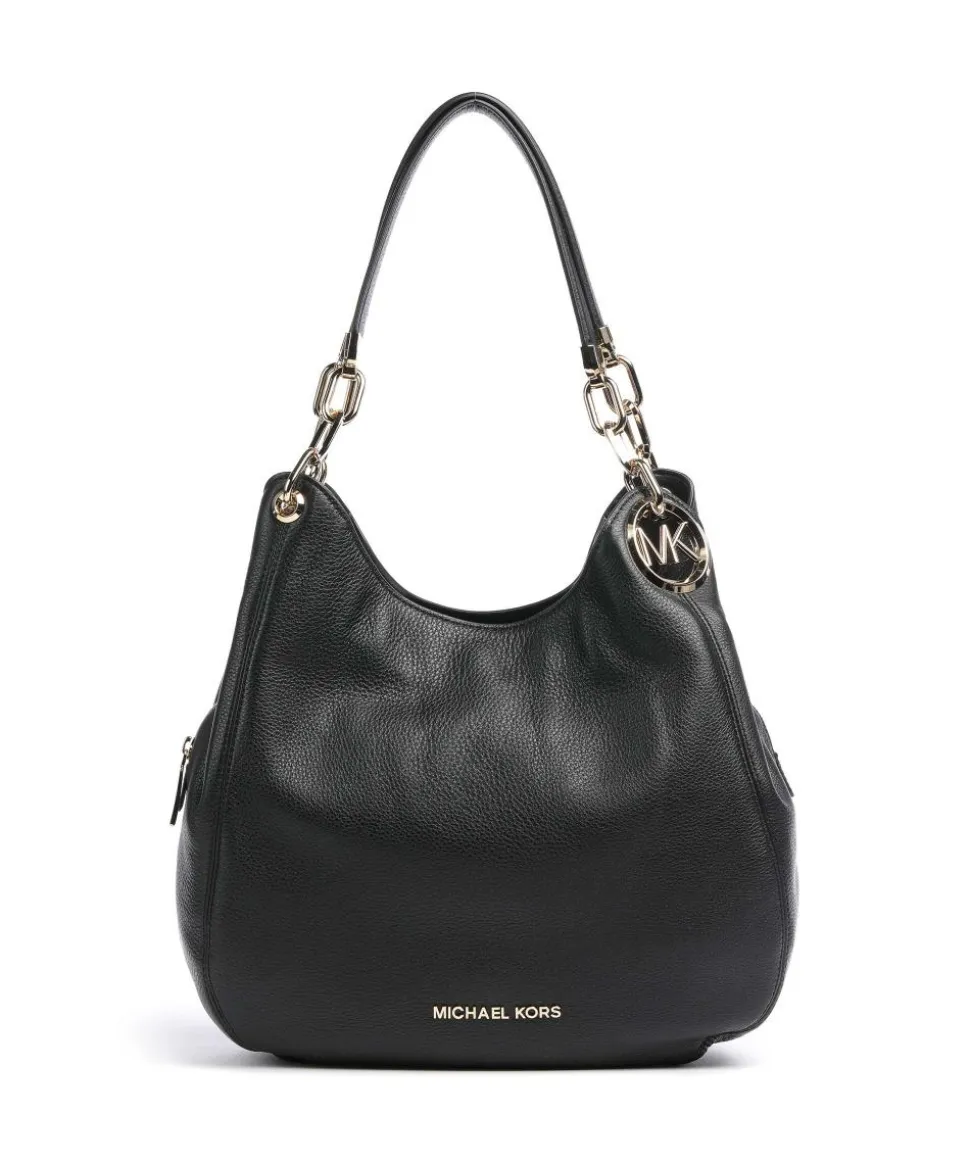 Lillie Beuteltasche genarbtes Rindsleder schwarz