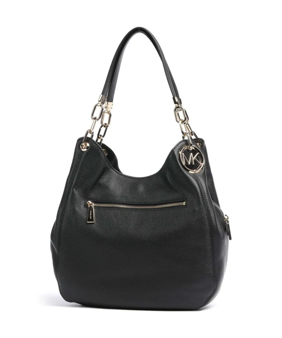 Lillie Beuteltasche genarbtes Rindsleder schwarz