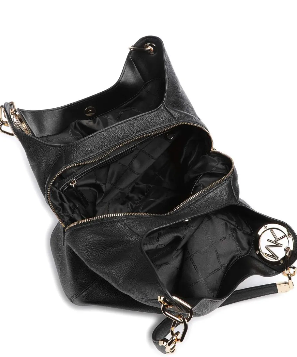 Lillie Beuteltasche genarbtes Rindsleder schwarz