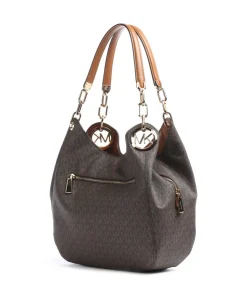 Lillie Beuteltasche Lederimitat dunkelbraun