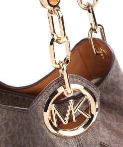 Lillie Beuteltasche Lederimitat dunkelbraun