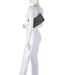 Lilly Schultertasche Canvas blau/beige