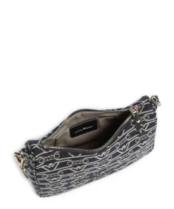 Lilly Schultertasche Canvas blau/beige