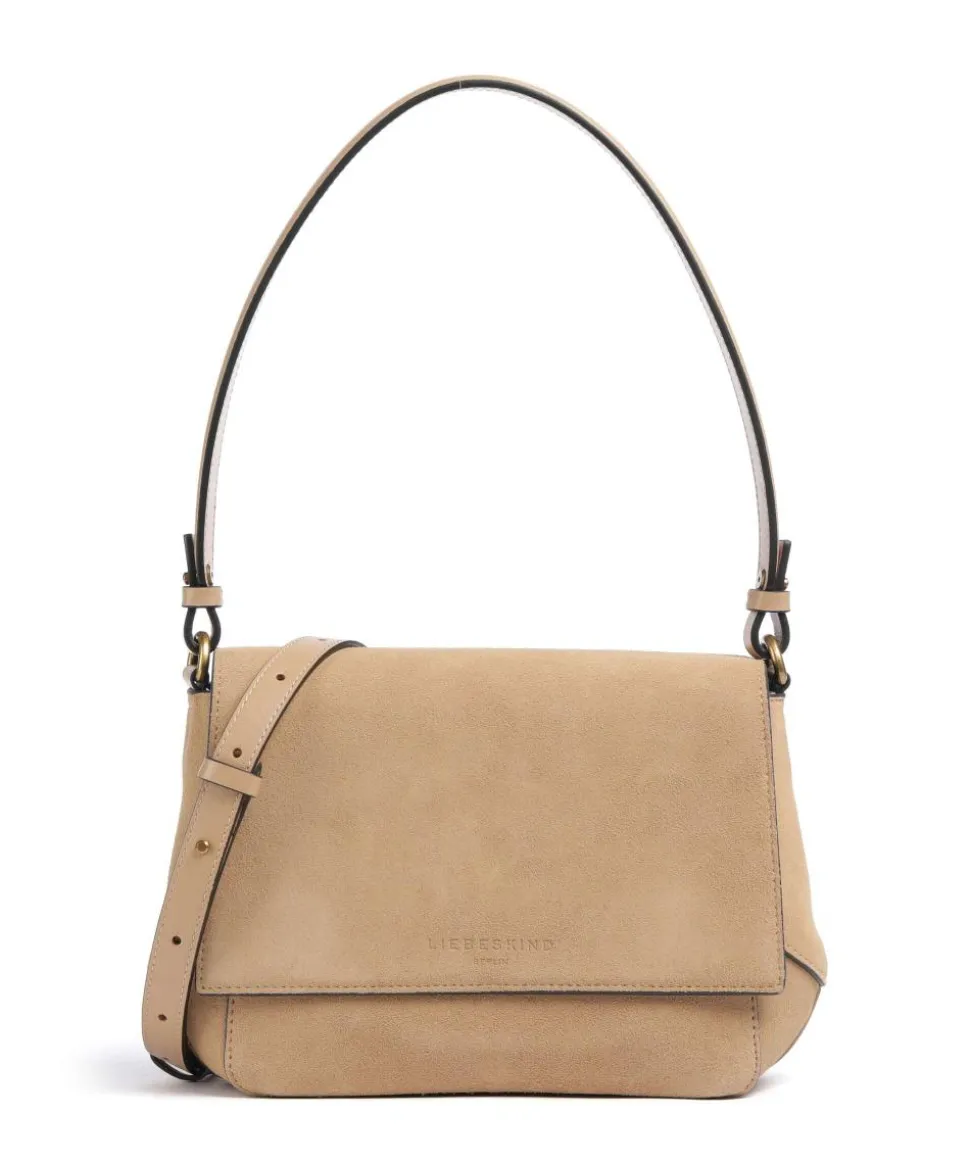 Lilly Suede M Schultertasche Veloursleder beige