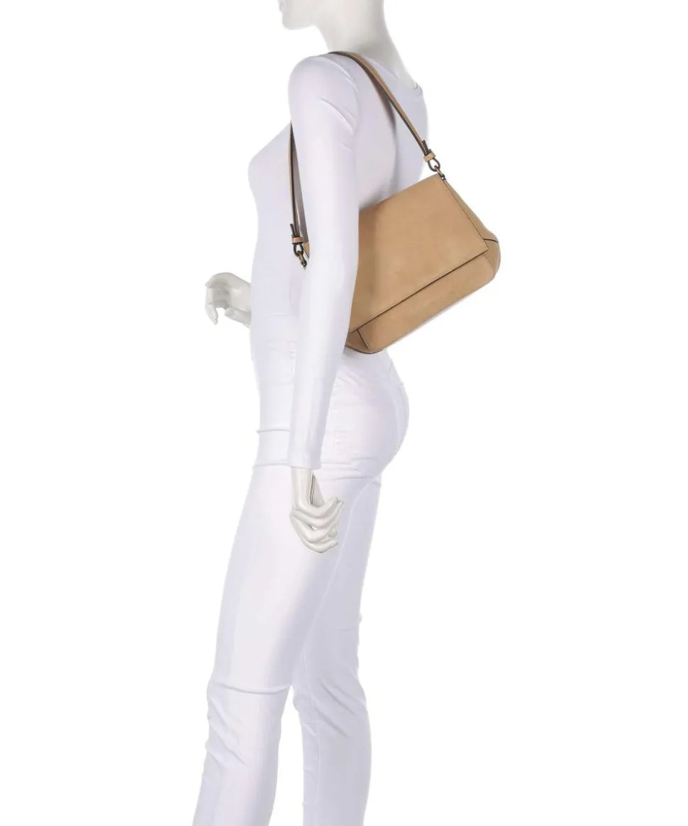 Lilly Suede M Schultertasche Veloursleder beige