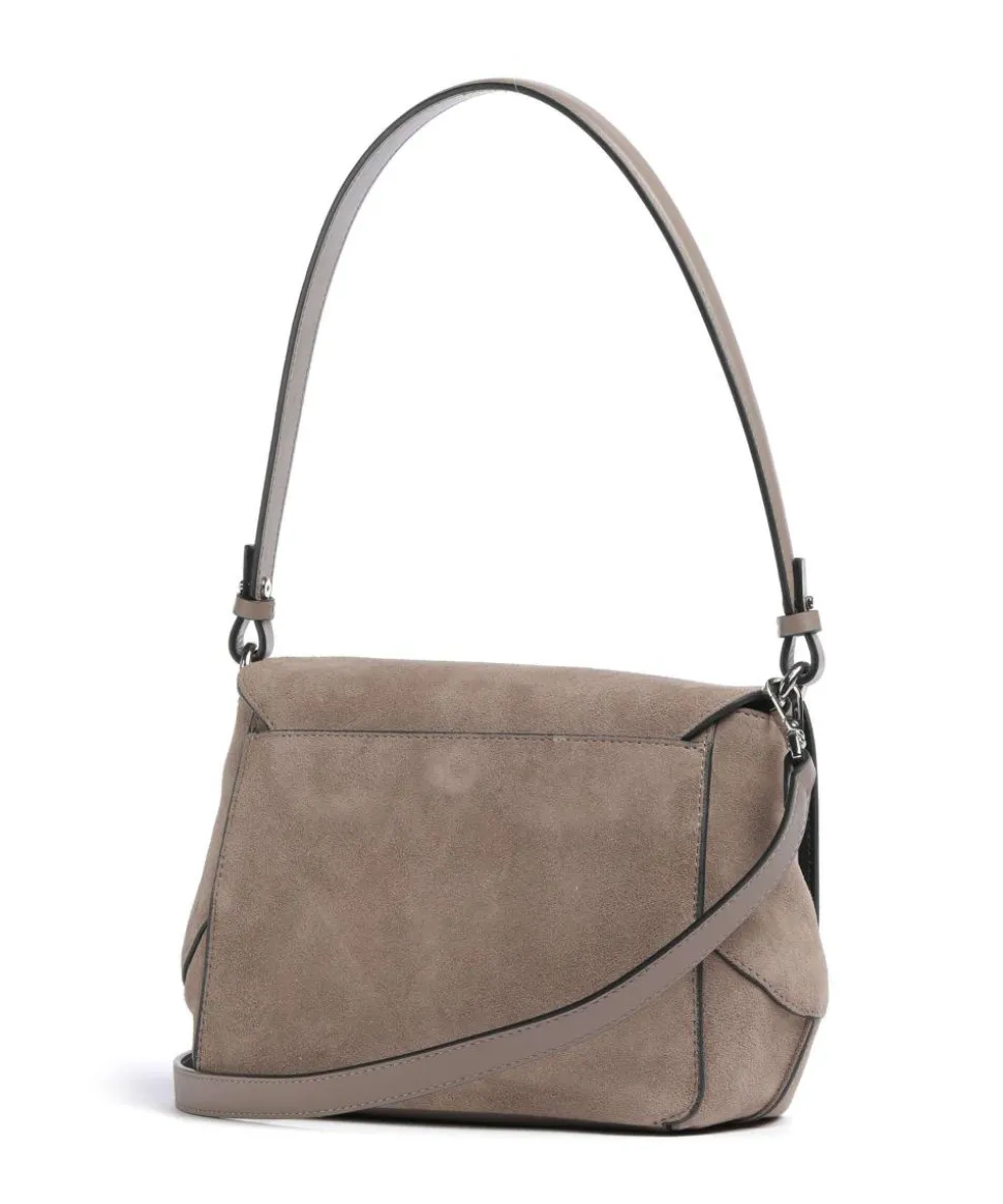 Lilly Suede M Schultertasche Veloursleder taupe