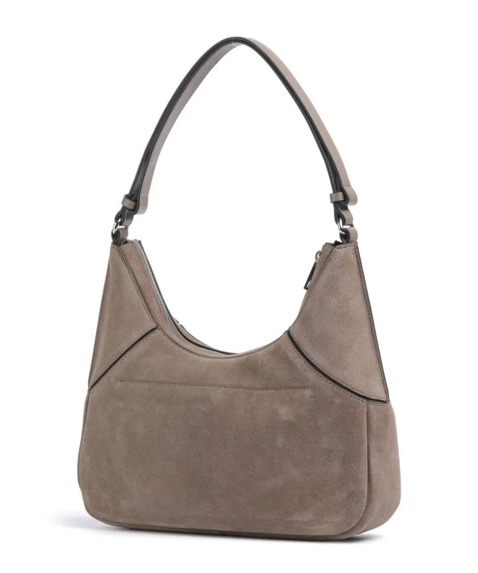 Lilly Suede S Beuteltasche Veloursleder taupe