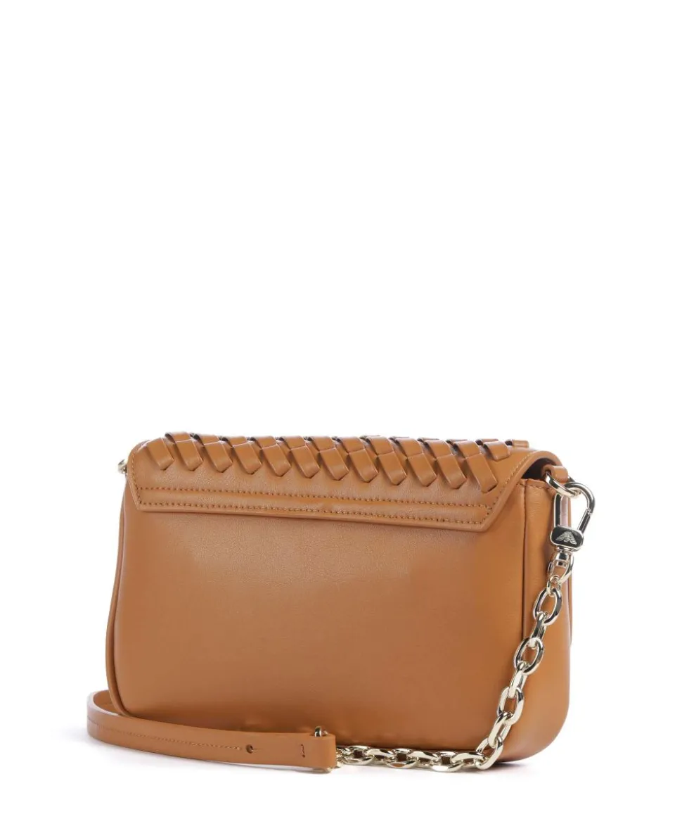 Lilly Umhängetasche Lederimitat, Rindsleder braun