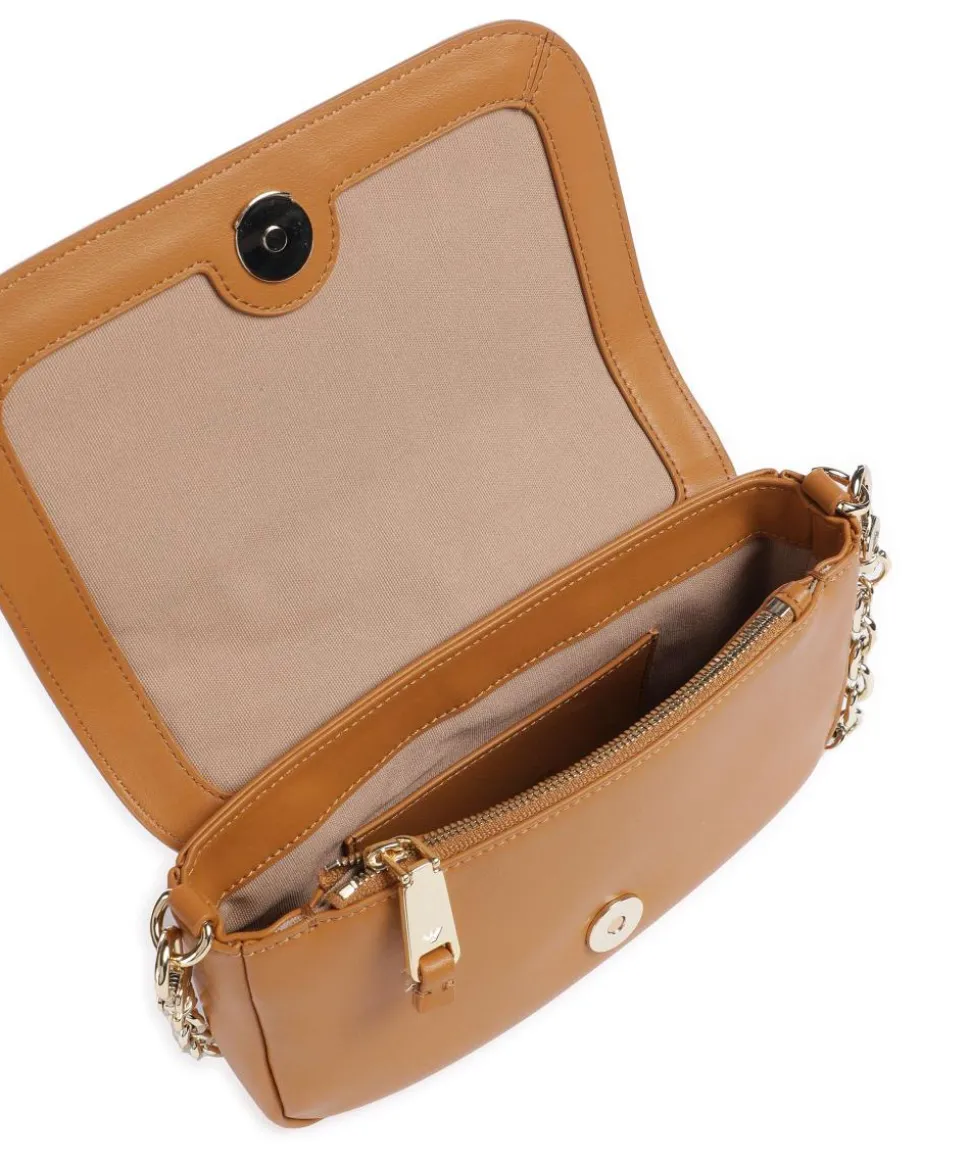 Lilly Umhängetasche Lederimitat, Rindsleder braun