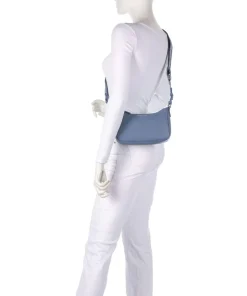 Lilly Umhängetasche Lederimitat blaugrau