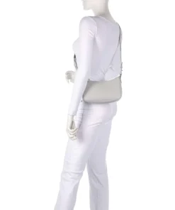 Lilly Umhängetasche Lederimitat hellgrau