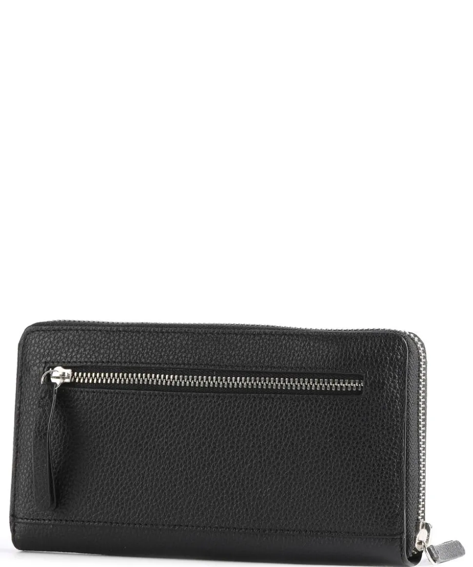 Linda Geldbörse Leder schwarz