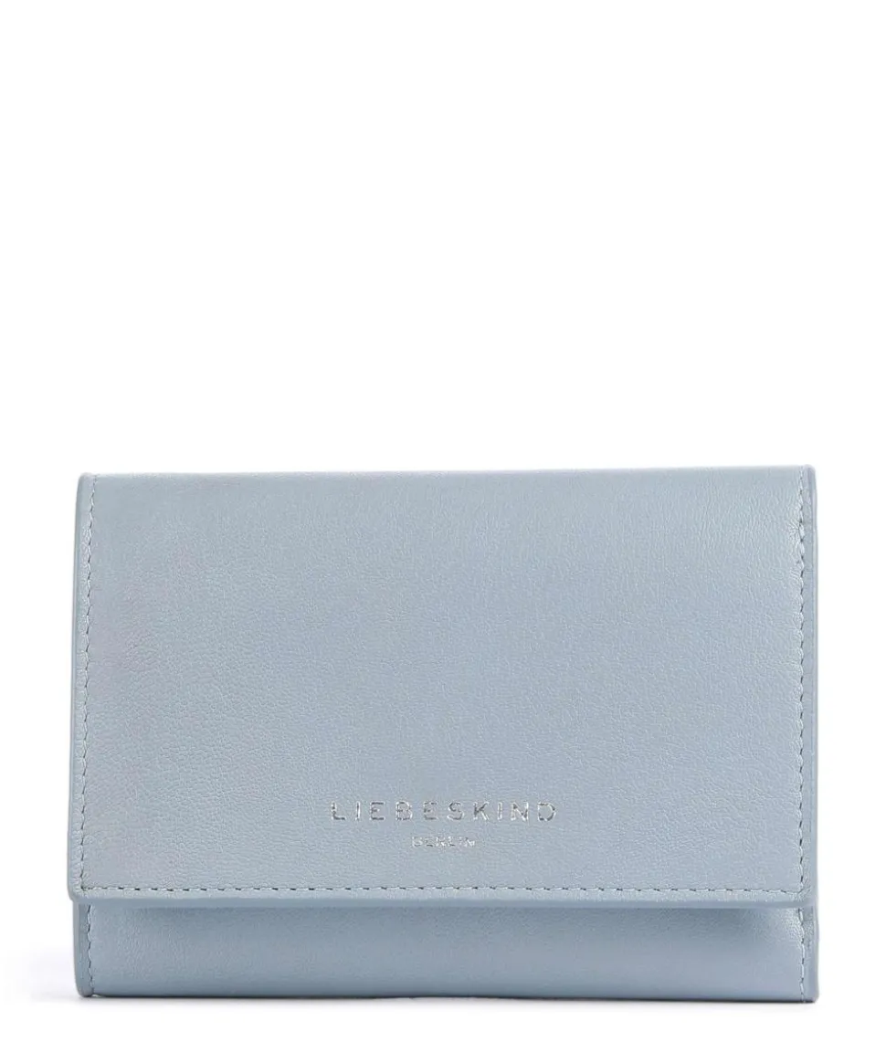 Linn Sheep Natural M RFID Geldbörse Schafsleder hellblau