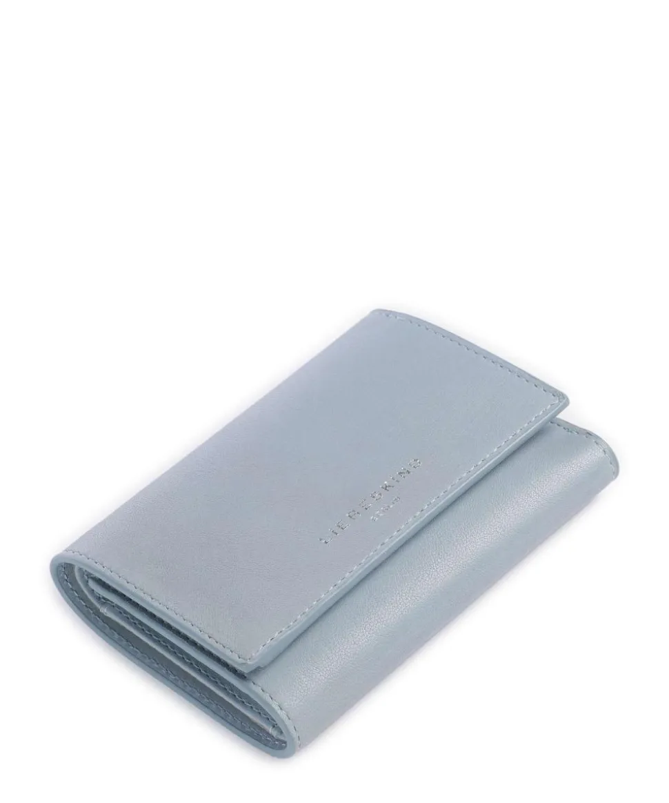 Linn Sheep Natural M RFID Geldbörse Schafsleder hellblau