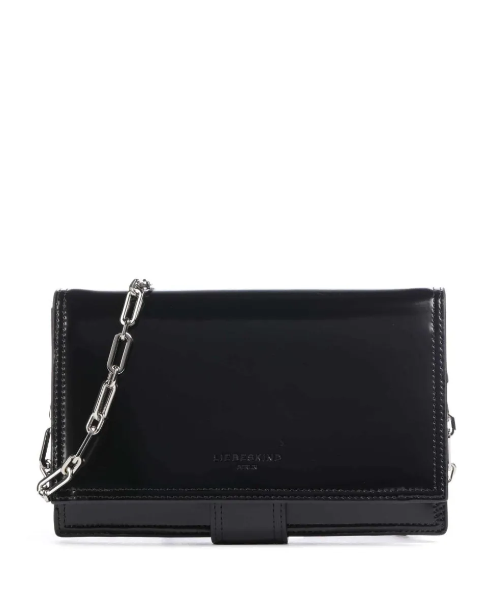 Lisa Spazzolato Spazzolato S Umhängetasche glattes Leder schwarz